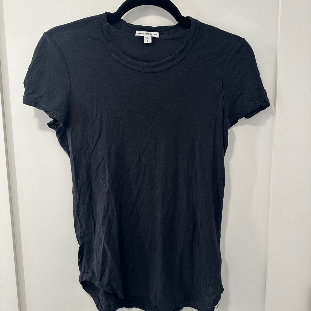James Perse Classic Black Short Sleeve Tee